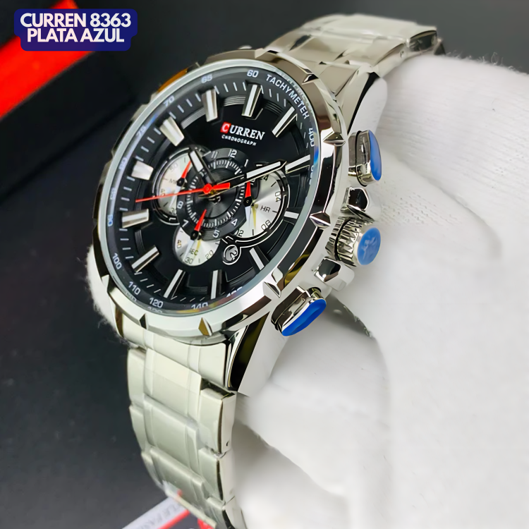 Curren 8363 Plata Azul