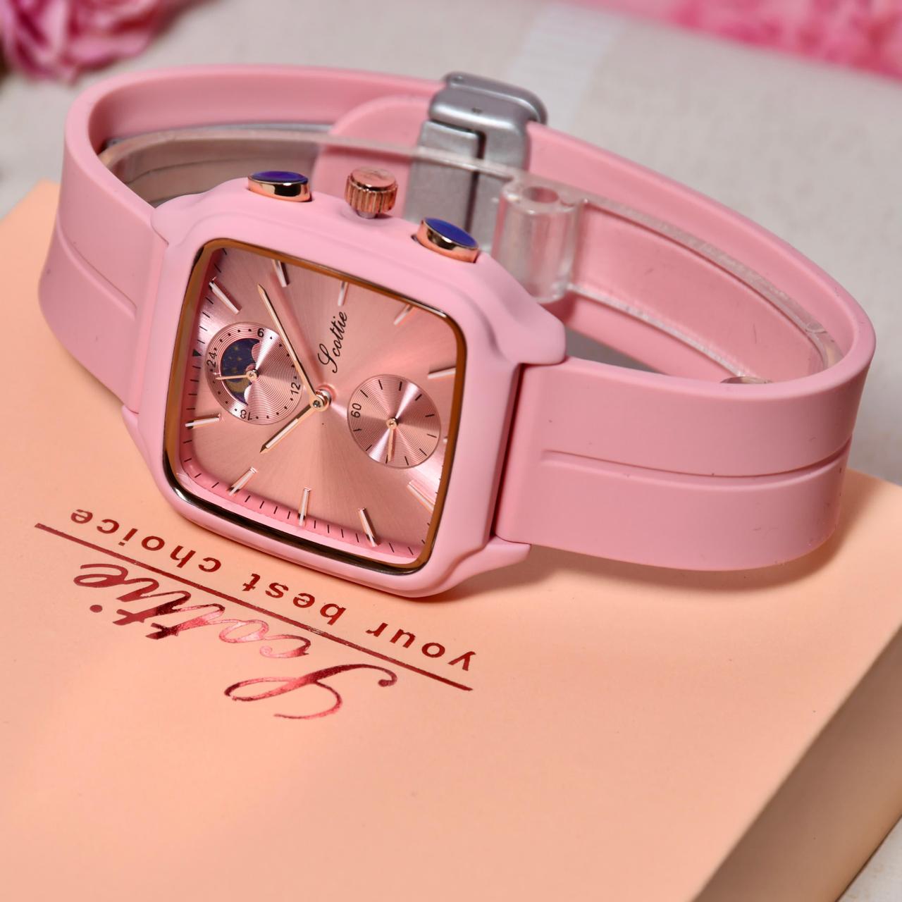 Reloj Scottie Fase Lunar Rosado Dama