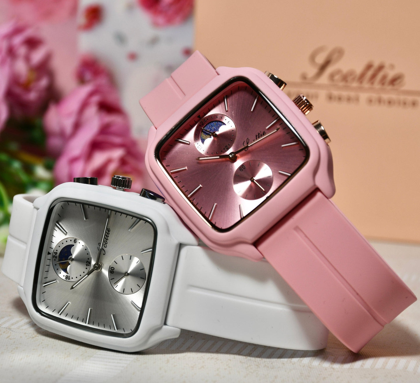 Reloj Scottie Fase Lunar Rosado Dama