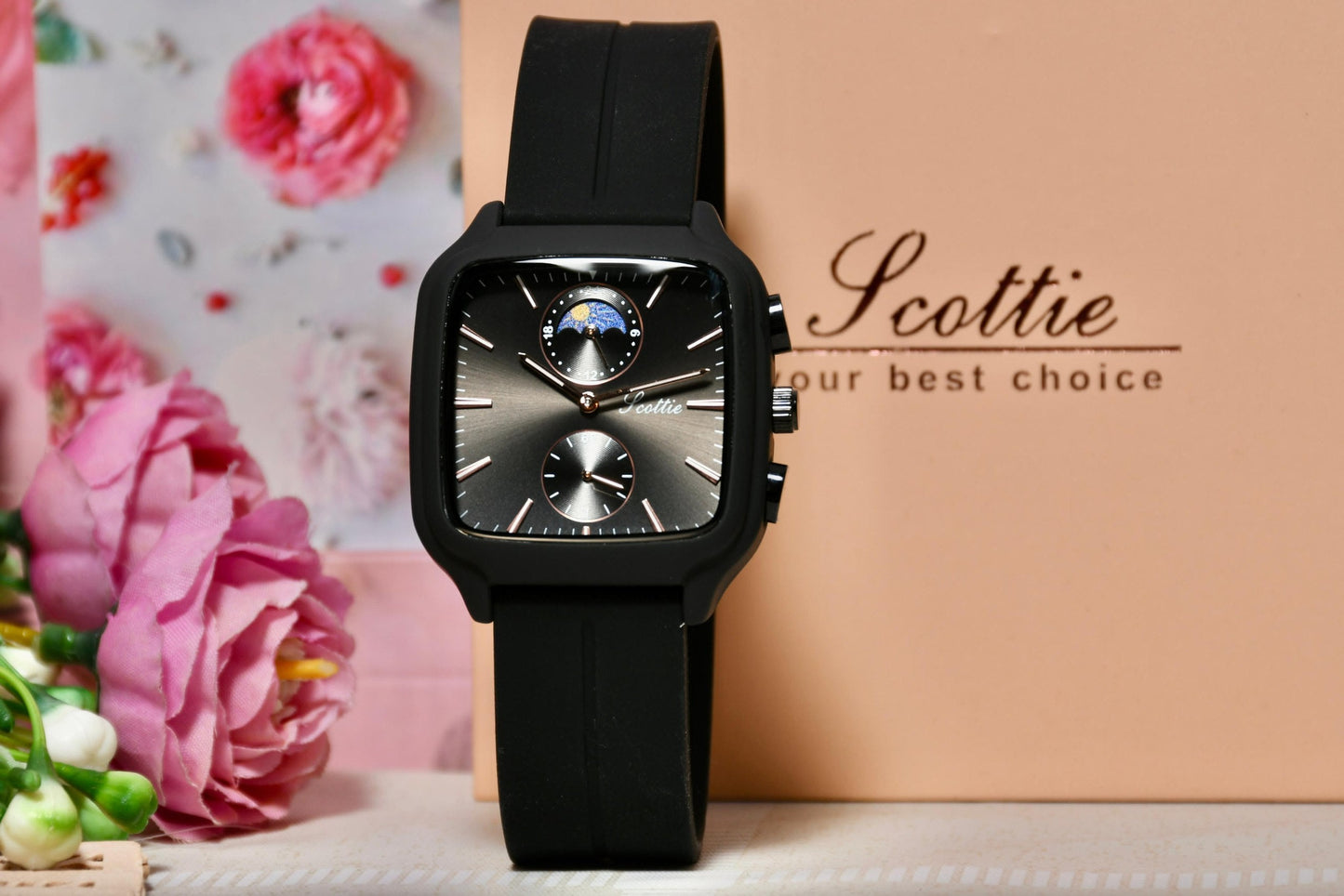 Reloj Scottie Fase Lunar Negro Dama
