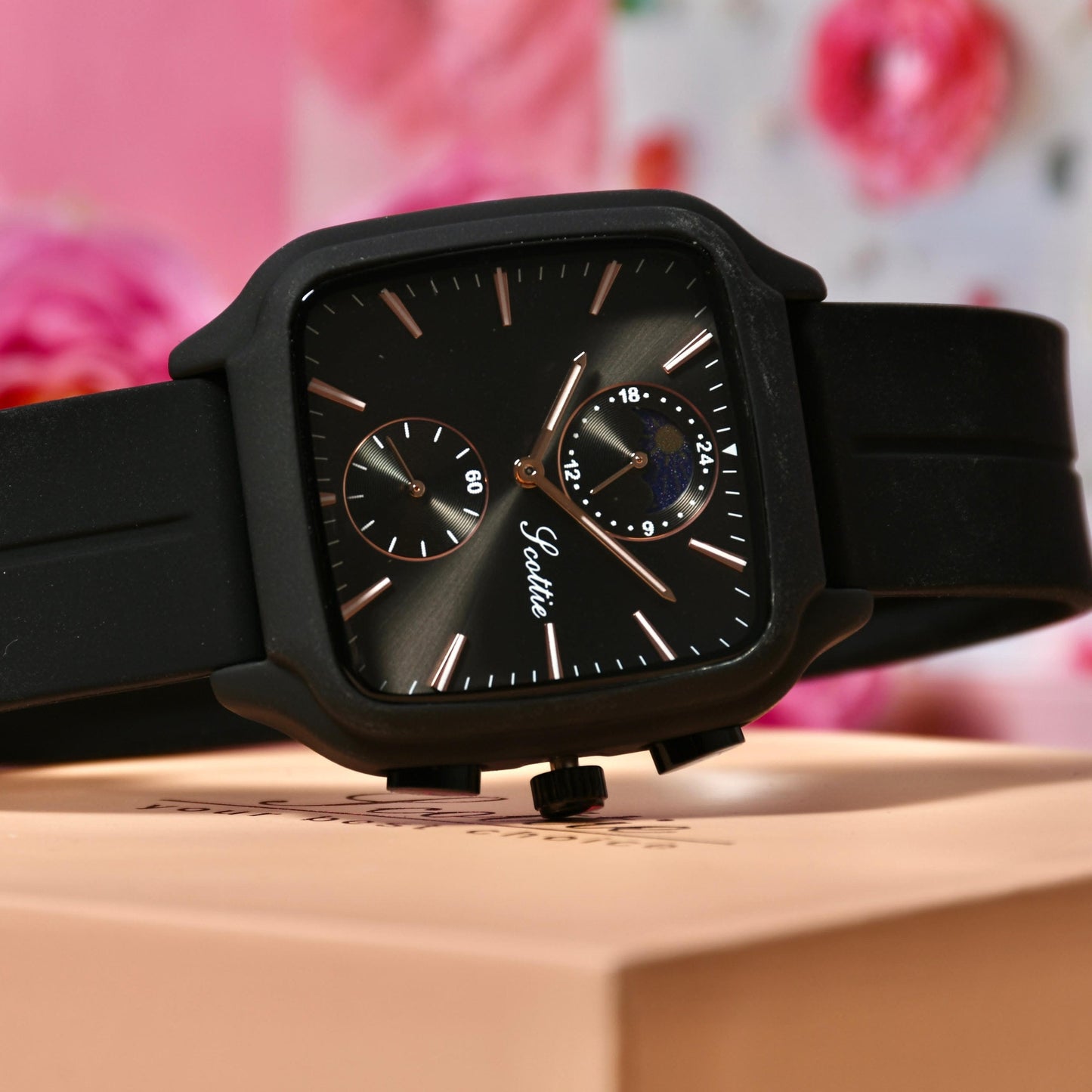 Reloj Scottie Fase Lunar Negro Dama