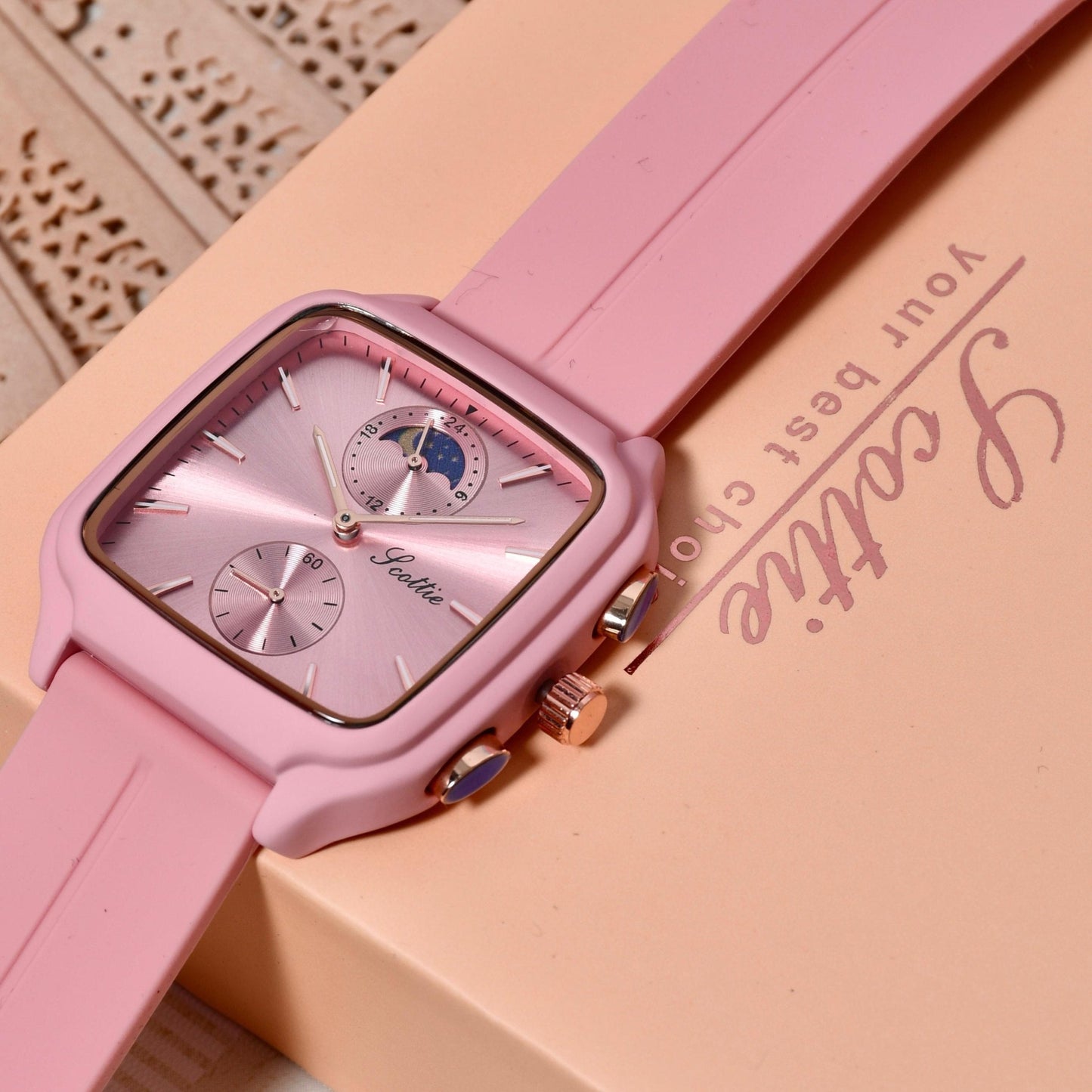 Reloj Scottie Fase Lunar Rosado Dama