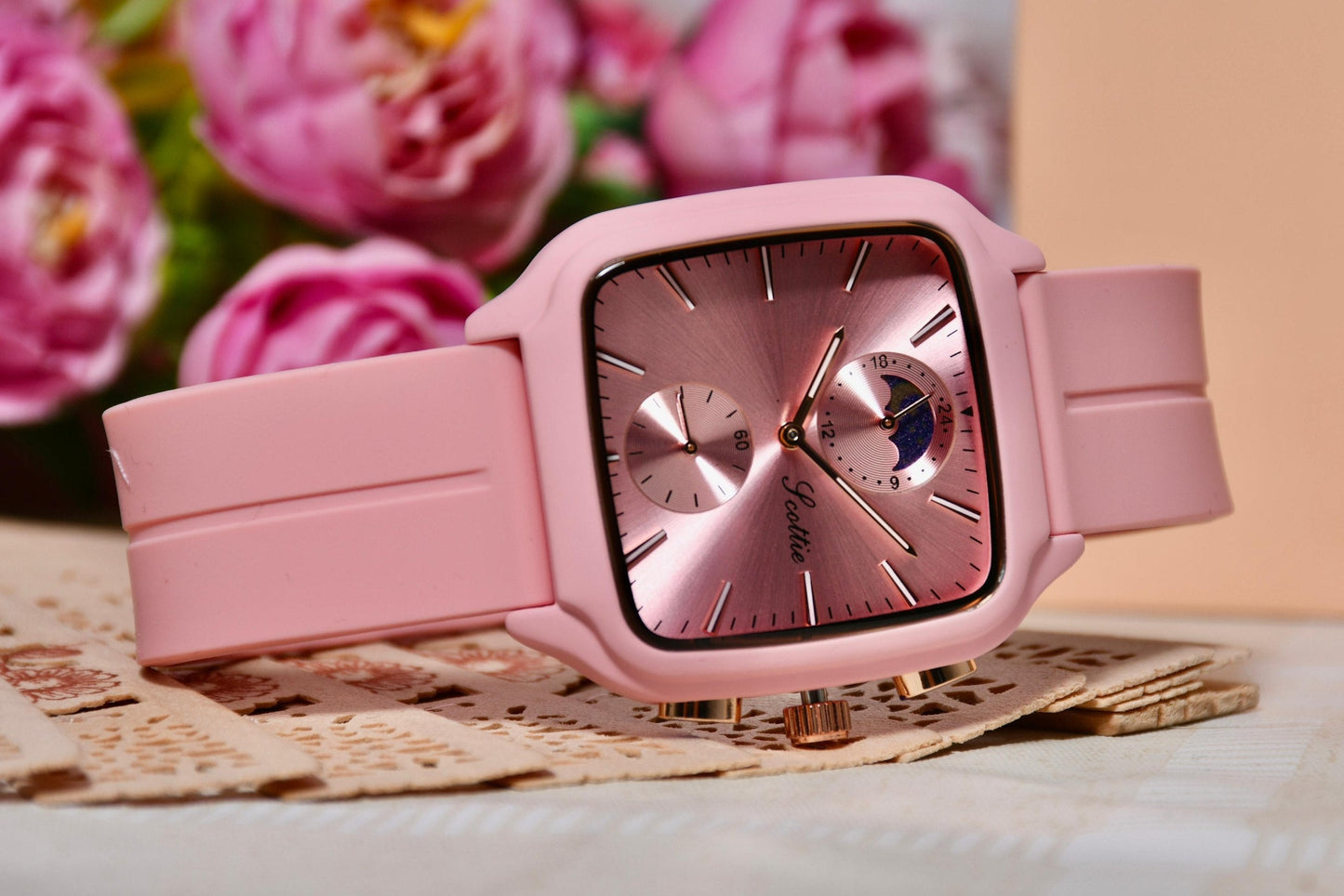 Reloj Scottie Fase Lunar Rosado Dama