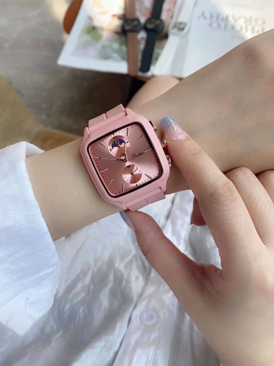 Reloj Scottie Fase Lunar Rosado Dama