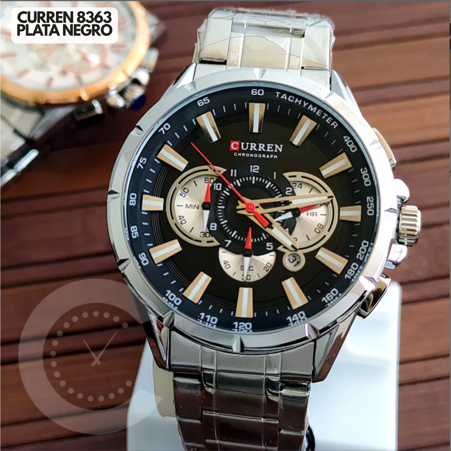 CURREN 8363 PLATA/NEGRO