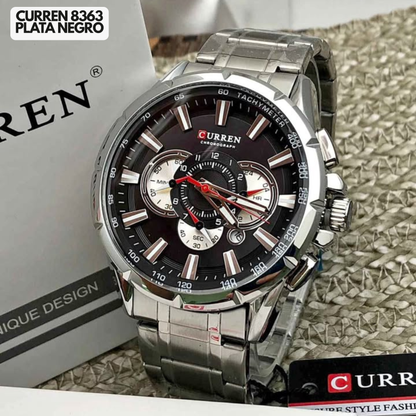 CURREN 8363 PLATA/NEGRO
