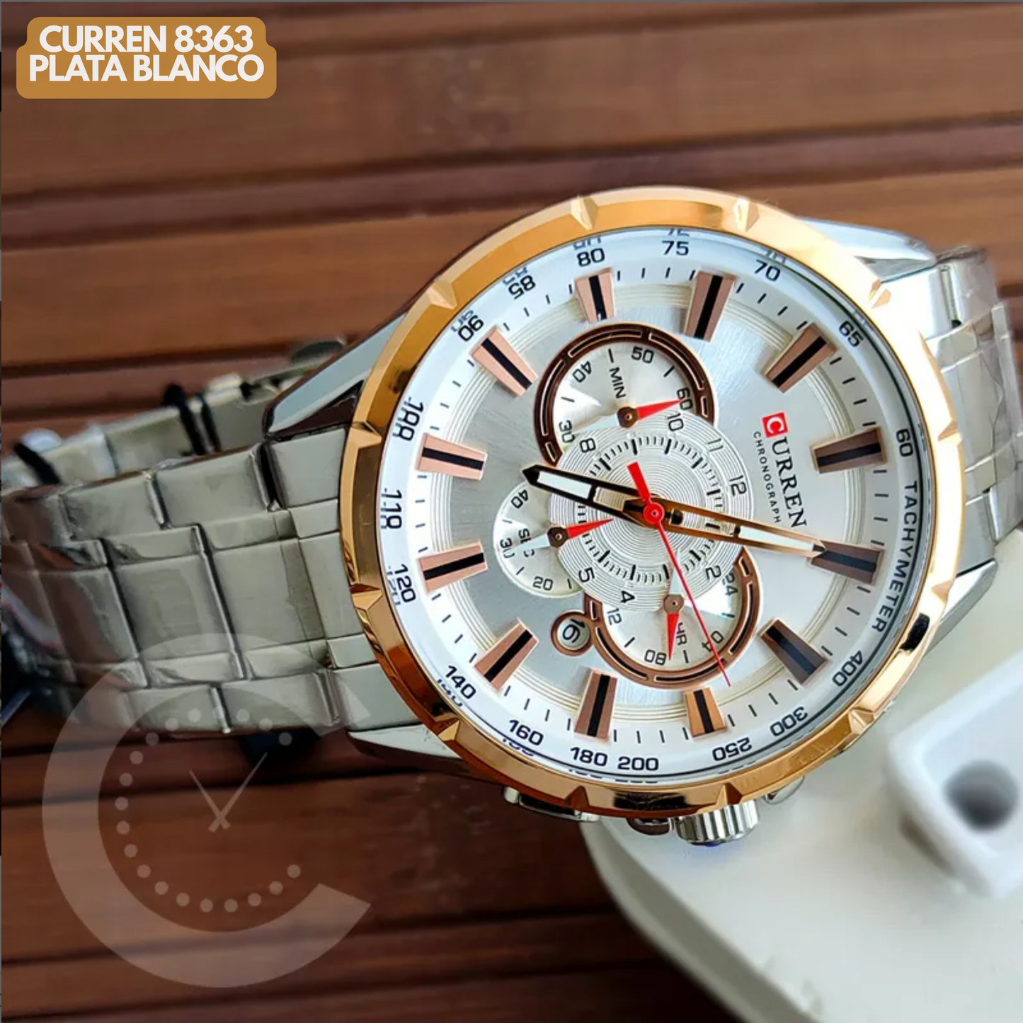 CURREN 8363 PLATA/BLANCO