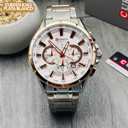 CURREN 8363 PLATA/BLANCO