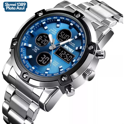 SKMEI 1389 PLATA AZUL