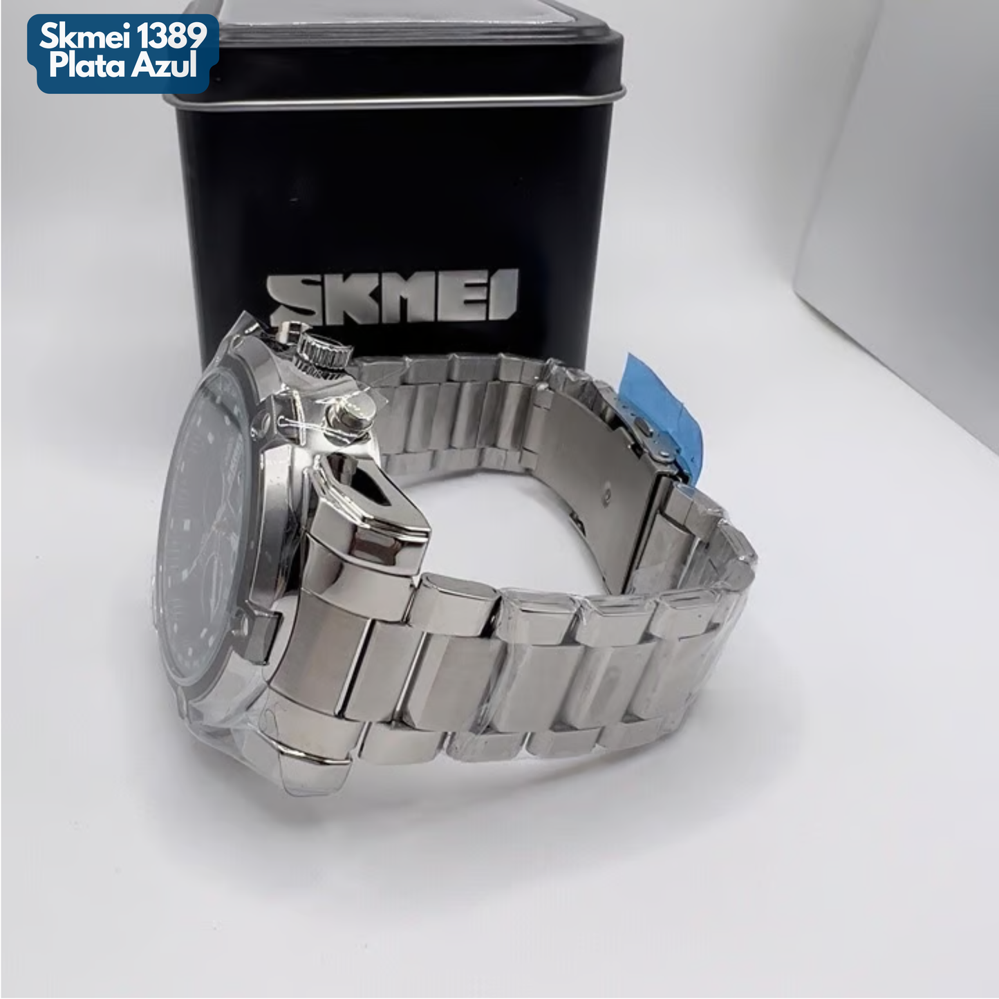 SKMEI 1389 PLATA AZUL