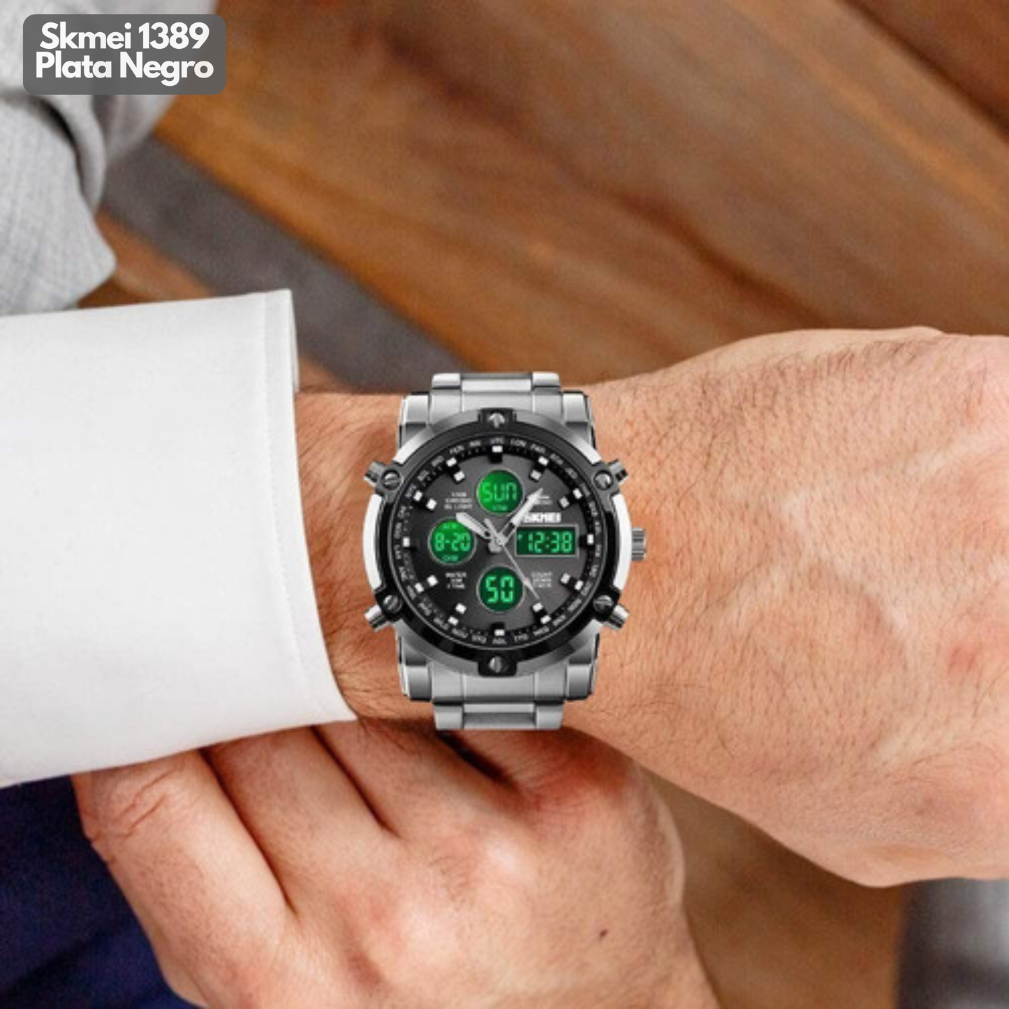 SKMEI 1389 PLATA GRIS