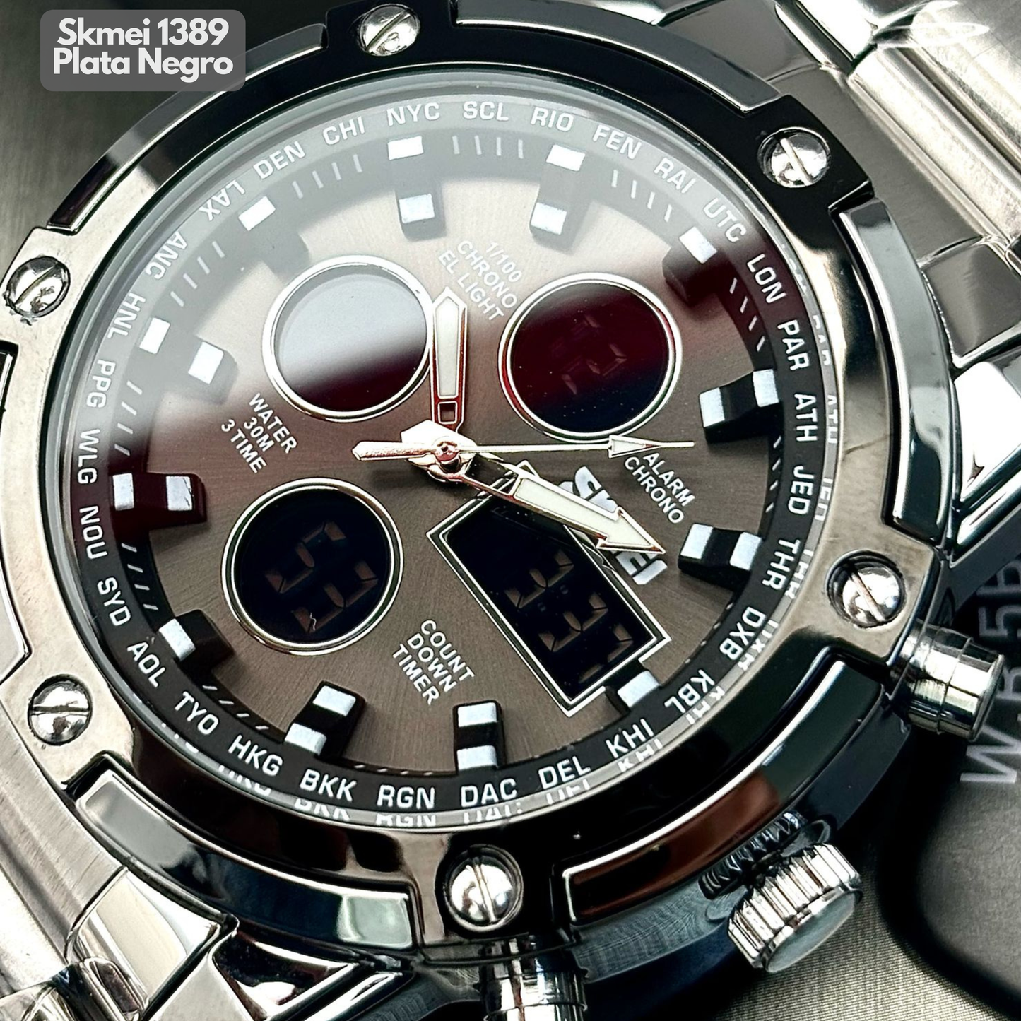 SKMEI 1389 PLATA GRIS