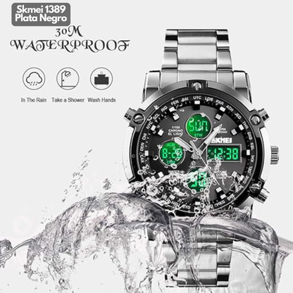 SKMEI 1389 PLATA GRIS