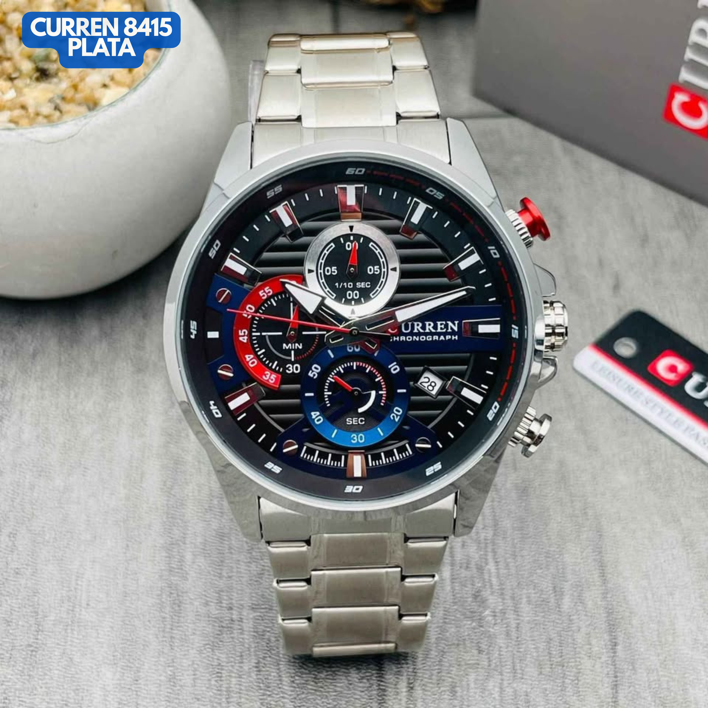 CURREN 8415 PLATEADO