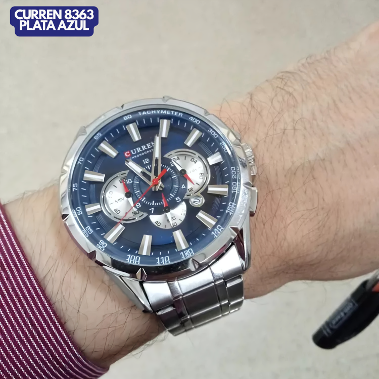 Curren 8363 Plata Azul