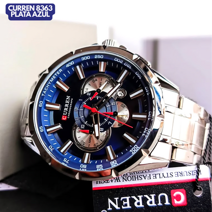 Curren 8363 Plata Azul