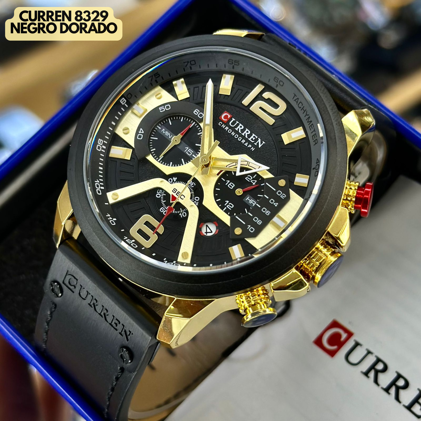 CURREN 8329 NEGRO/DORADO