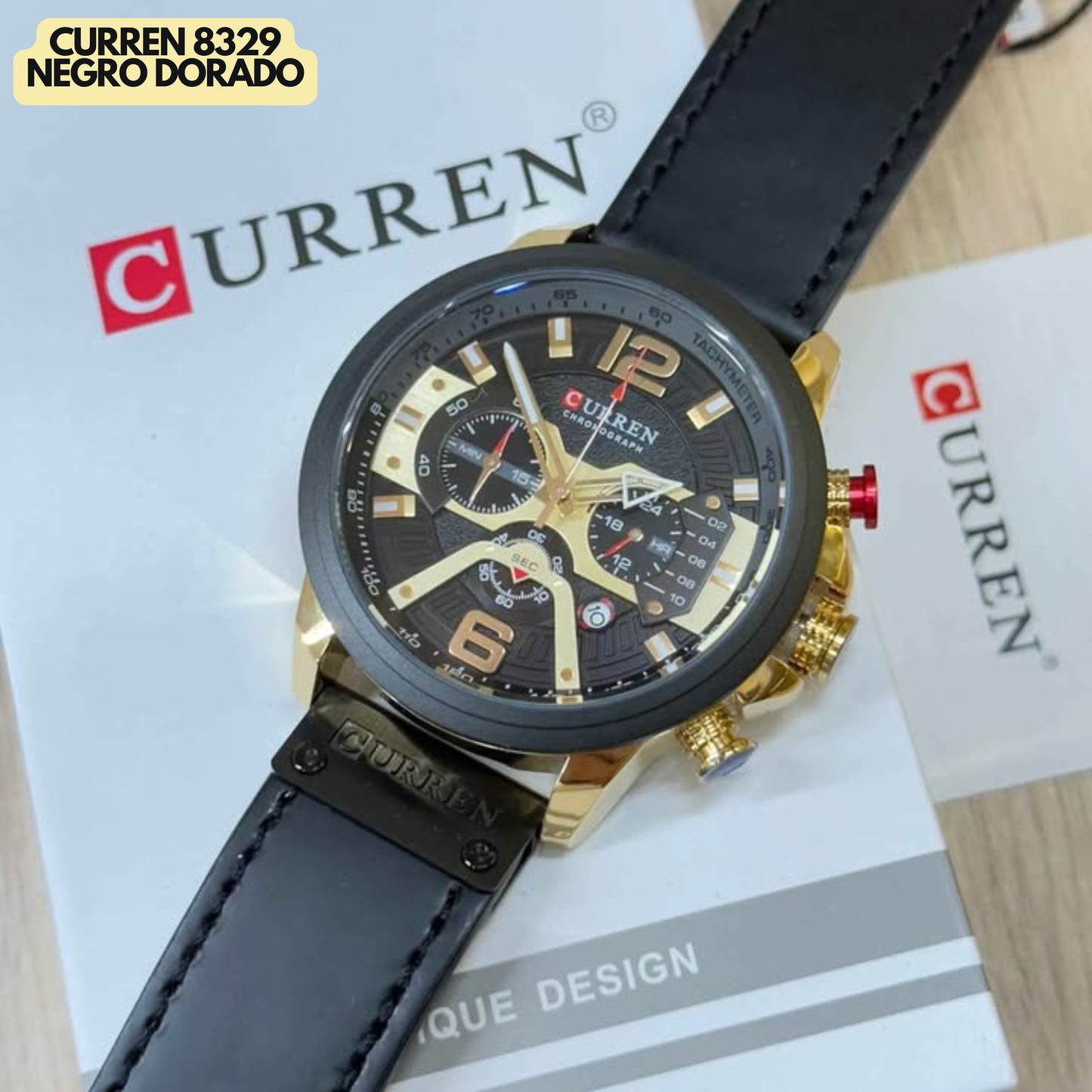 CURREN 8329 NEGRO/DORADO