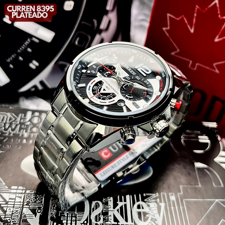 CURREN 8395 PLATEADO