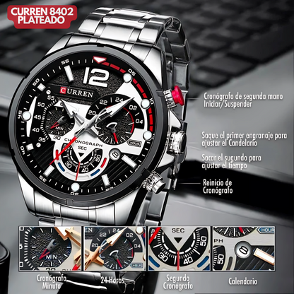 CURREN 8395 PLATEADO