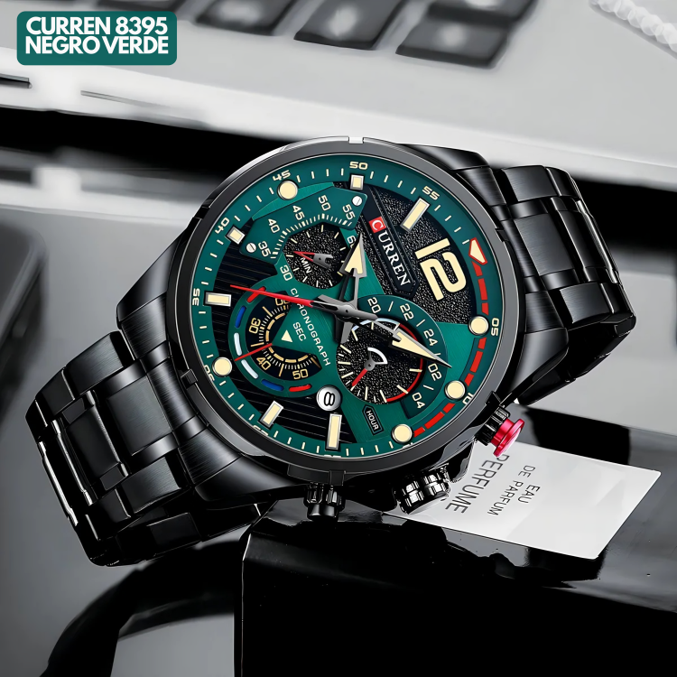 CURREN 8395 NEGRO/VERDE