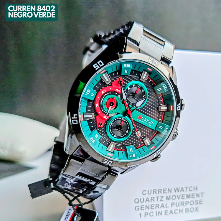 CURREN 8402 NEGRO ROJO