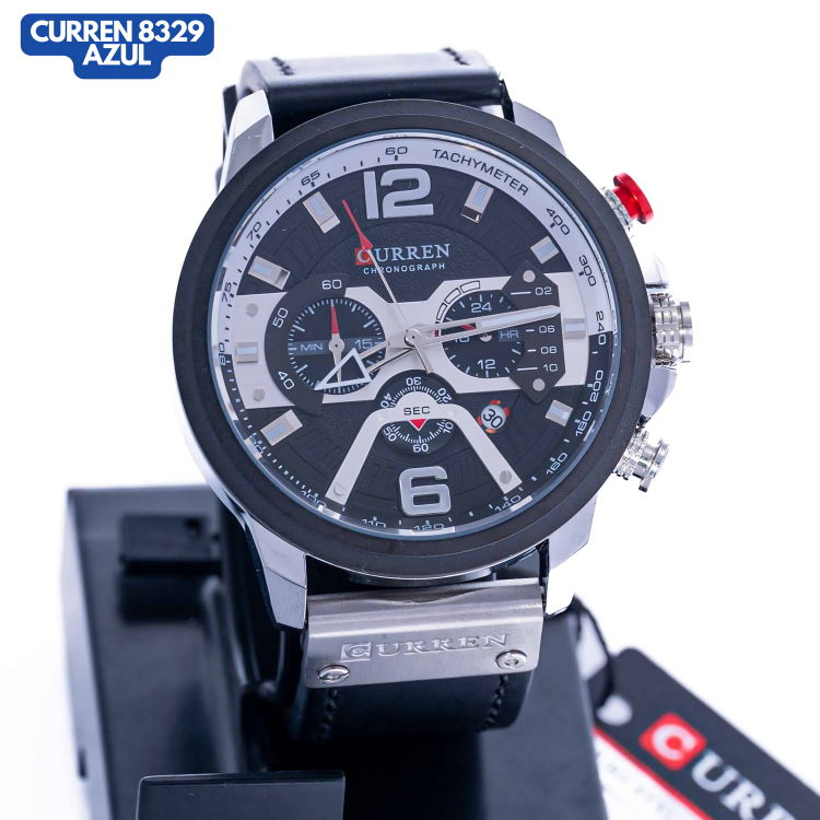 CURREN 8329 NEGRO/PLATA