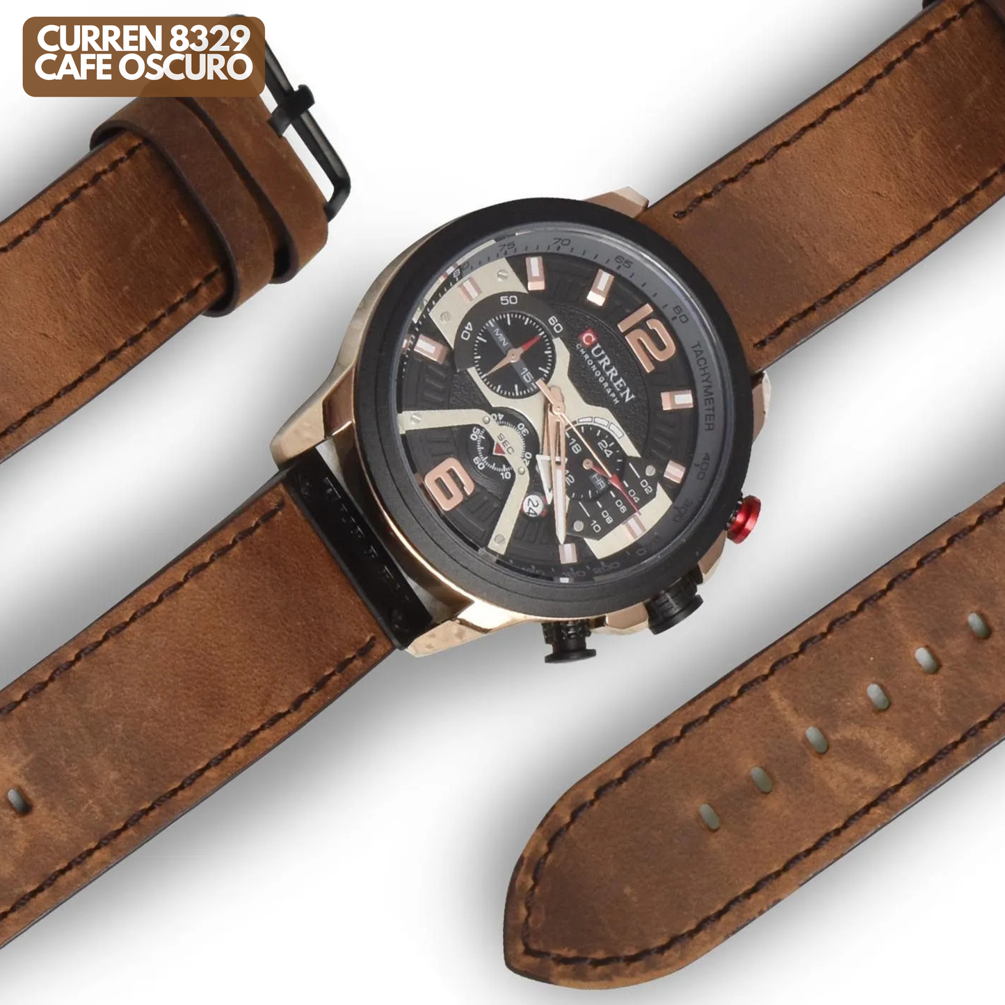 CURREN 8329 EN CUERO CAFE OSCURO