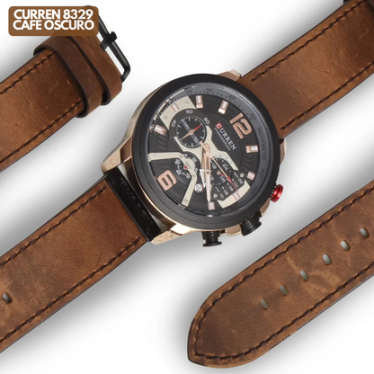 CURREN 8329 EN CUERO CAFE OSCURO