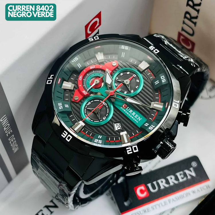CURREN 8402 NEGRO ROJO