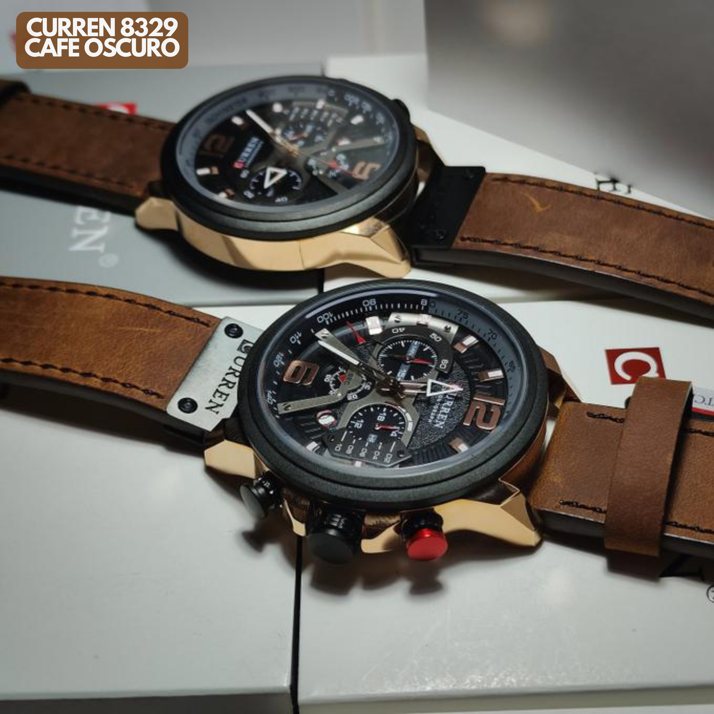 CURREN 8329 EN CUERO CAFE OSCURO