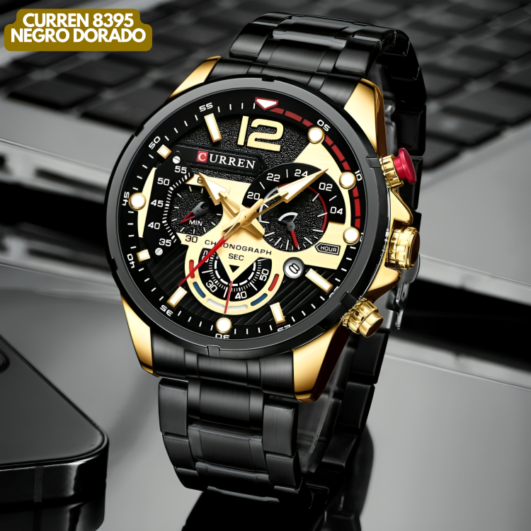 CURREN 8395 NEGRO DORADO