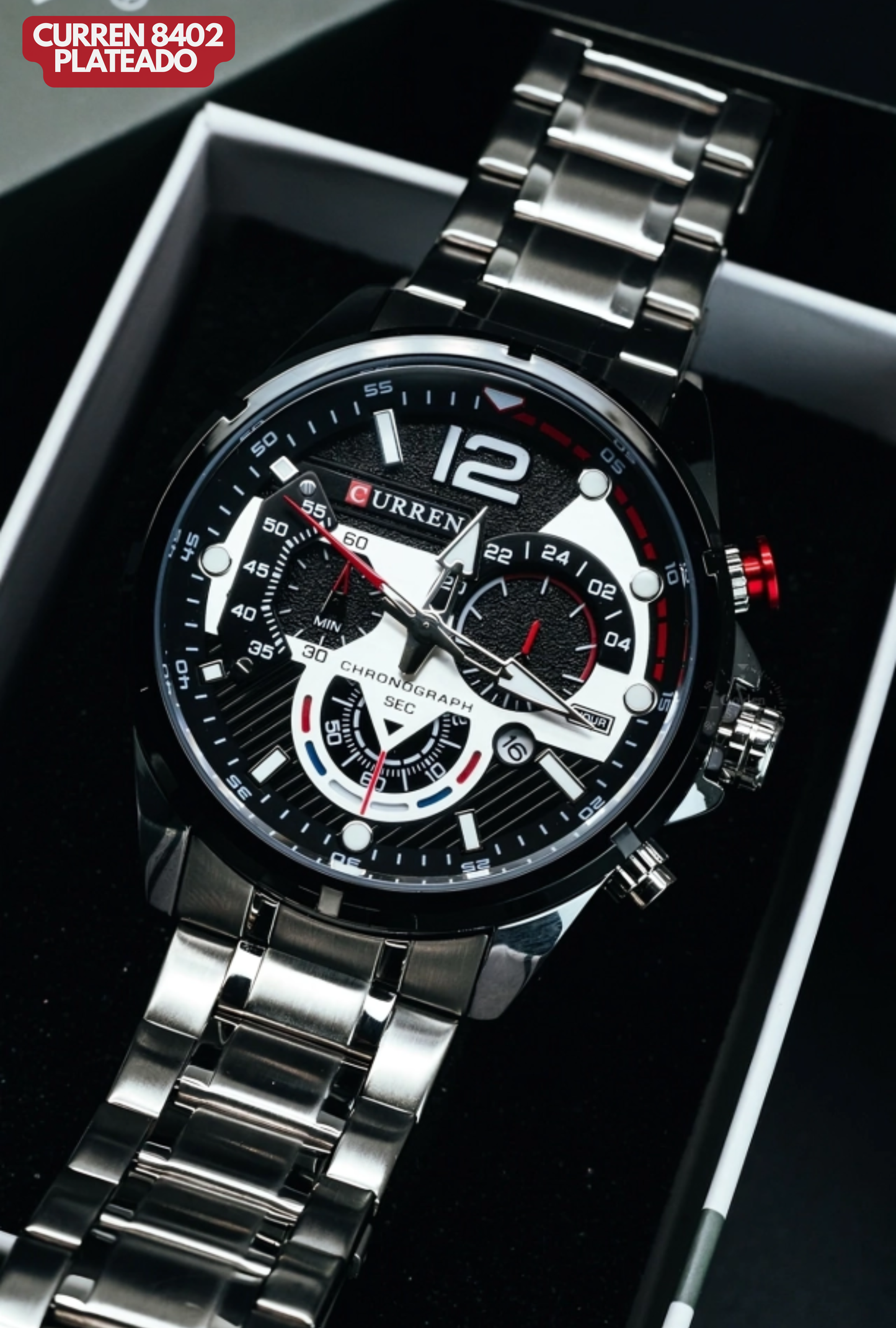 CURREN 8395 PLATEADO
