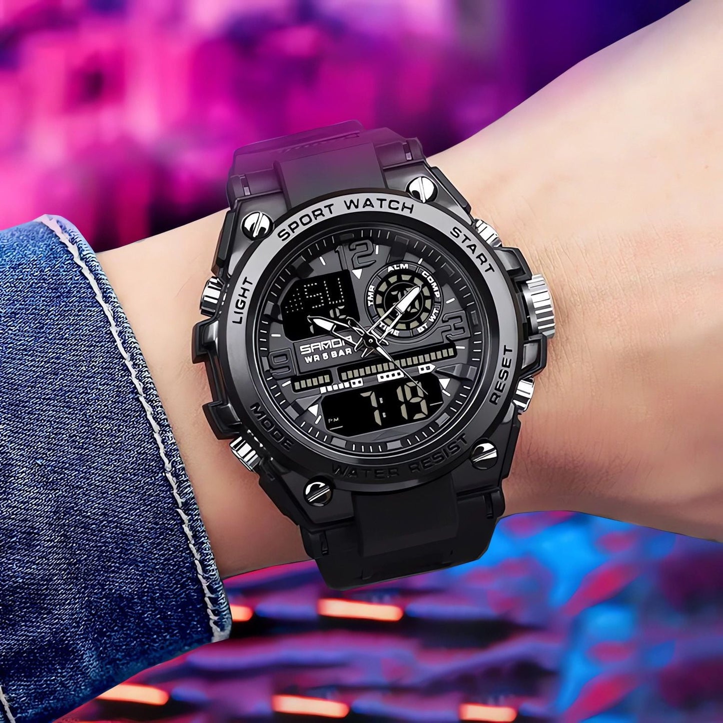 SANDA SPORWATCH NEGRO